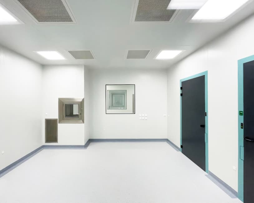 white room with two grey doors