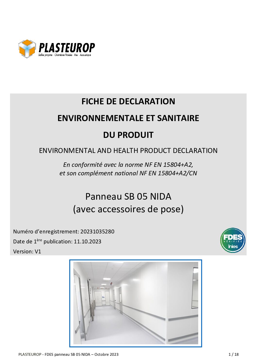 Aperçu de FDES SB05NIDA