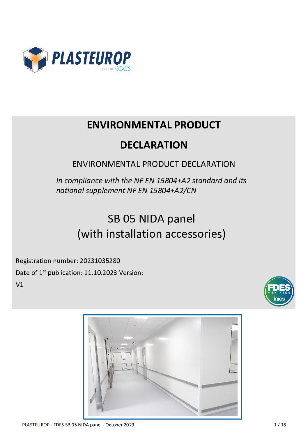 Aperçu de FDES SB05NIDA Eng